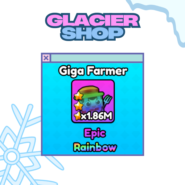 Rainbow Giga Farmer x1.86M ( Epic ) [ Throwing Simulator ]🪨Ready Unit🪨