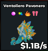 Ventoliero Pavonero 1.1B/s + 4 Rare Traits