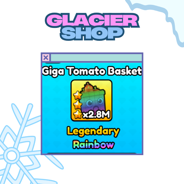 Rainbow Giga Tomato Basket x2.8M ( Legendary ) [ Throwing Simulator ]🪨Ready Unit🪨