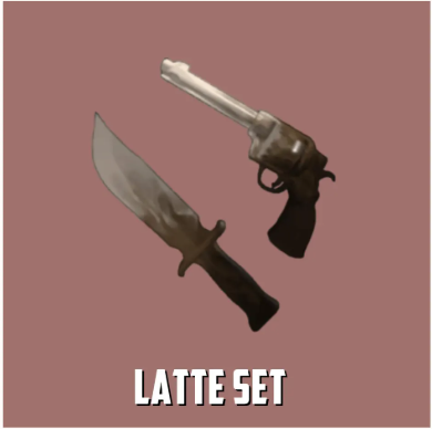 LATTE SET (LATTE GUN + LATTE KNIFE) - MURDER MYSTERY 2 / MM2