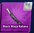 Black Ninja Katana