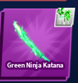 Green Ninja Katana