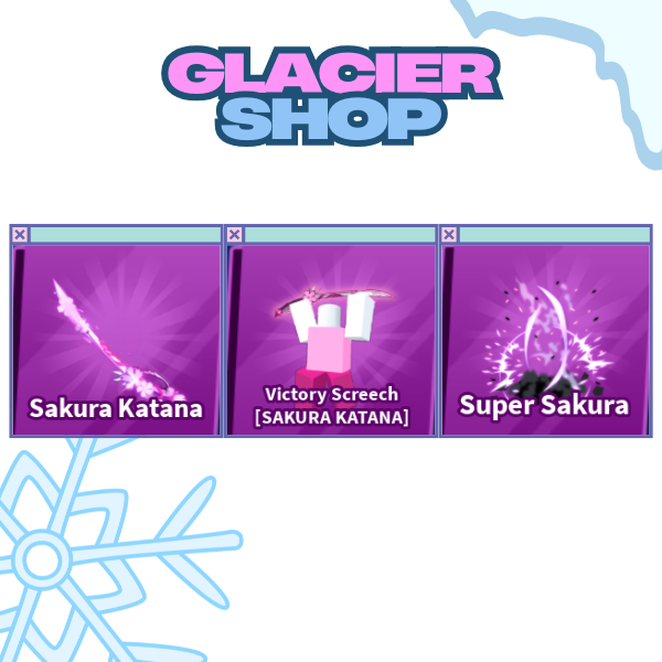 Sakura Katana + Explosion + Emote ( Limited Set ) [ Blade Ball ]