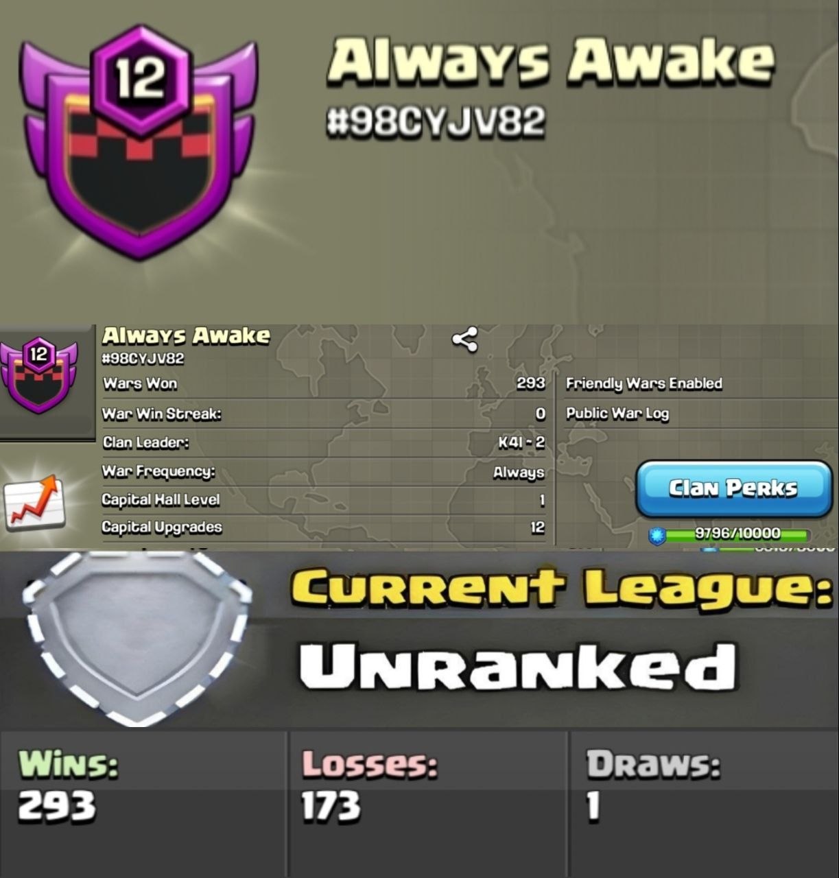 LVL 12 || Always Awake || Unranked || CC-1 || WARLOG 293-173
