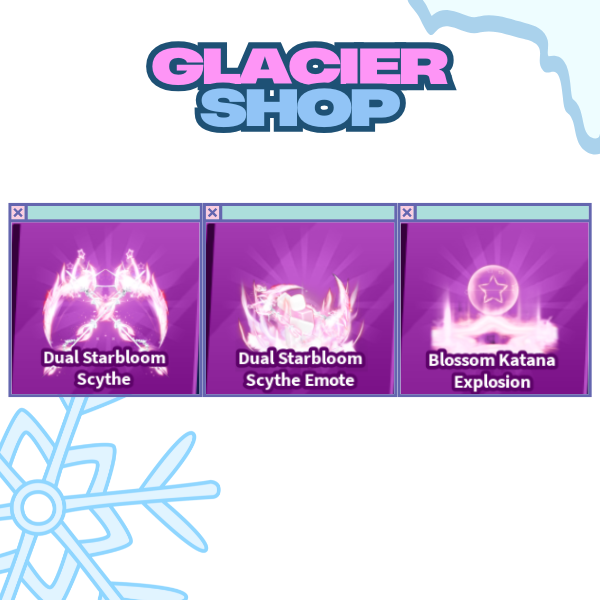 Dual Starbloom Scythe + Explosion + Emote ( Limited Set )