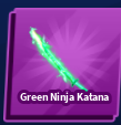 Green Ninja Katana