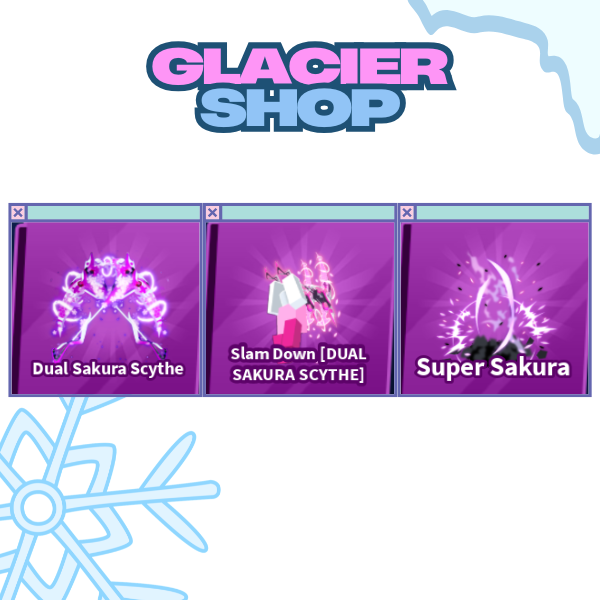 Dual Sakura Scythe + Explosion + Emote ( Limited Set )