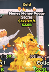 ✨ 372.7M/s ⭐ Gold Money Money Puggy - 4 Traits Steal A Brainrot ⚡ FAST DELIVERY⚡