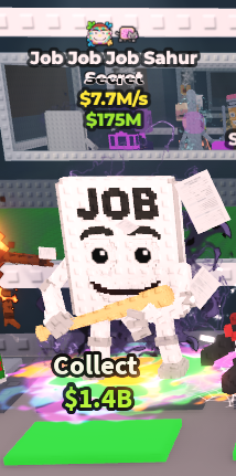 [ Secret ] Job Job Job Sahur With Paint , Nyan Trait 7.7M/Sec | Ready Unit✅ | INSTANT DELIVERY✅