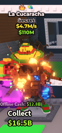 [ Secret ] La Cucaracha With Fire , Glitch Trait 4.7M/Sec | Ready Unit✅ | INSTANT DELIVERY✅