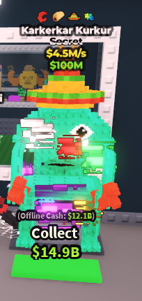 [ Secret ] Karkerkar Kurkur With Crab , Taco , Mexico Hat , Glitch Trait 4.5M/Sec | Ready Unit✅ | INSTANT DELIVERY✅