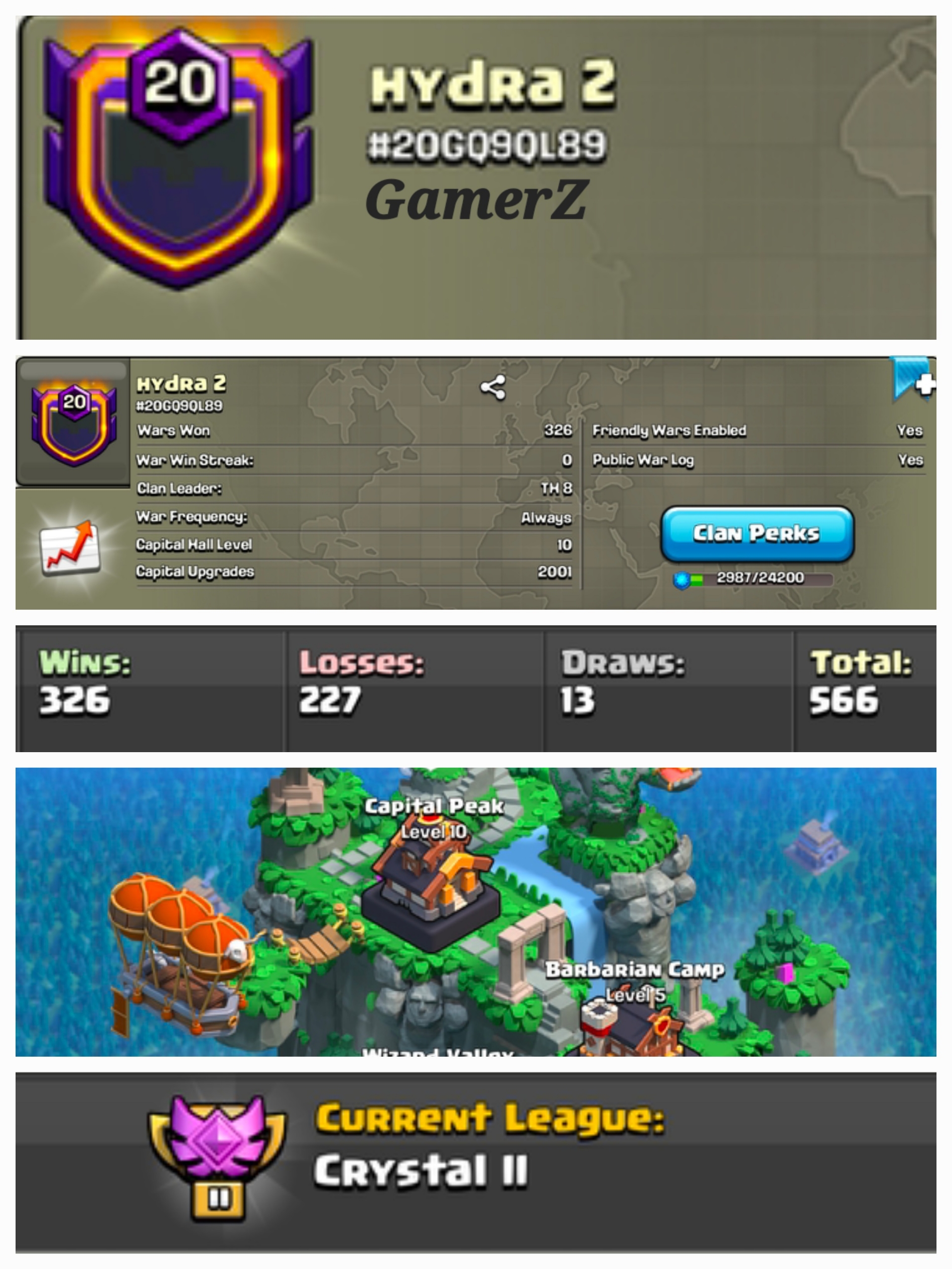 Hydra 2 !! LEVEL 20 !! CAPITAL PEAK10 !! CRYSTAL 2 LEAUGE !! WIN 326 LOSS 227 !! PERFECT NAME !! CHEAP !! FAST DELIVERY