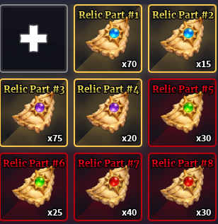 Relic Set ( For All 4 Reclis ) ⚓ Sailor Piece
