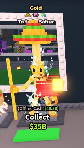 [ Secret ] Gold To To To Sahur With Mexico Hat , Nyan , Glitch Trait 32M/Sec | Ready Unit✅ | INSTANT DELIVERY✅