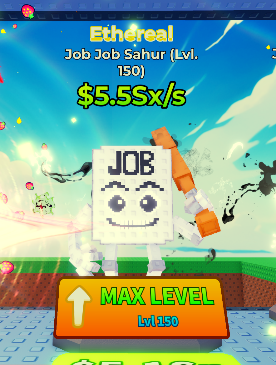 5x Job Job Sahur Ethereal 5.5Sx/s Lv150 | Nuke For Brainrots