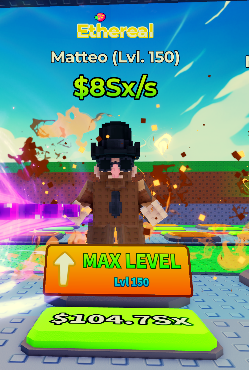 5x Matteo Ethereal 8Sx/s Lv150 | Nuke For Brainrots