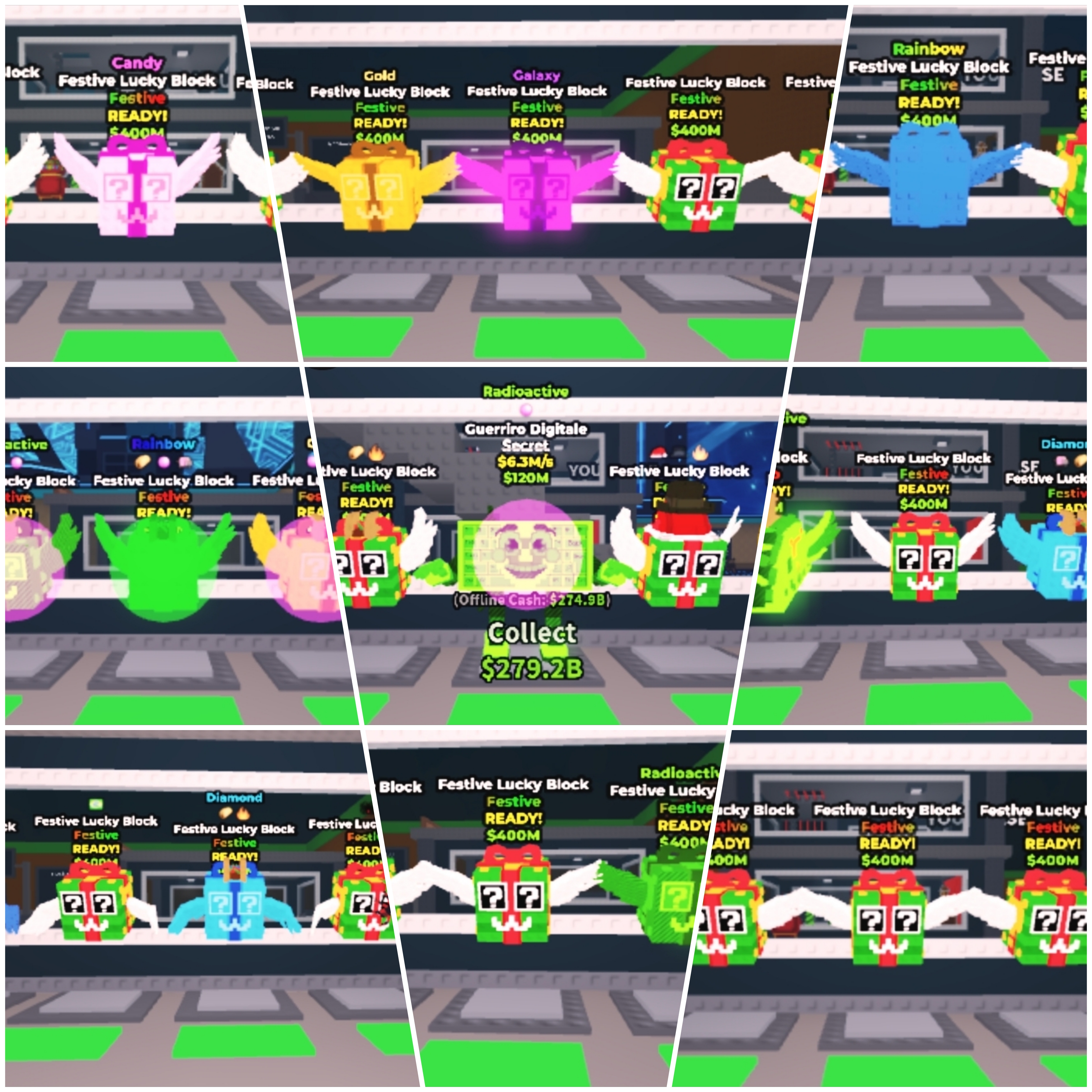 🎀 A pack of 58 Festive lucky block 🎀 Random mutation and traits 🎀 Steal a brainrot