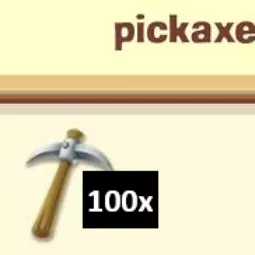 100x Pickaxe 🟡1 coin🟡