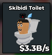 Skibidi Toilet 3.3B/s + 2 rare traits