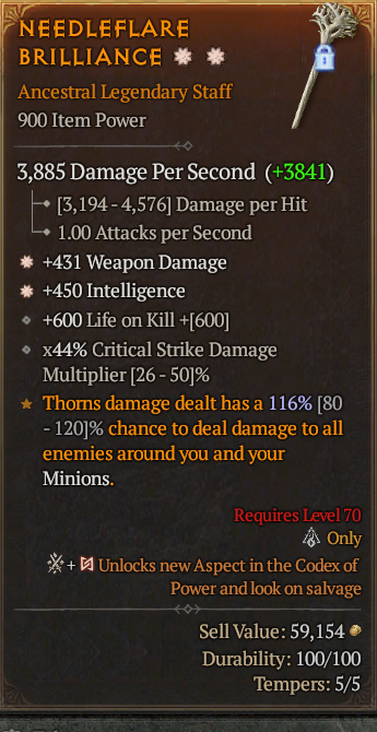 Legendary Staff Weapon Dmg(GA) Int(GA) // S13 24/7 Online Acc#1C219