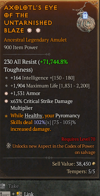 Legendary Amulet Armor(GA) CDM(GA) // S13 24/7 Online Acc#1C3110