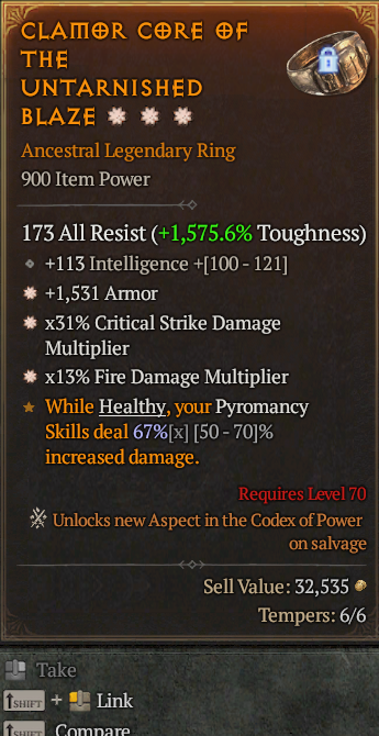 Legendary Ring CDM(GA) Fire Multi(GA) // S13 24/7 Online Acc#1C341