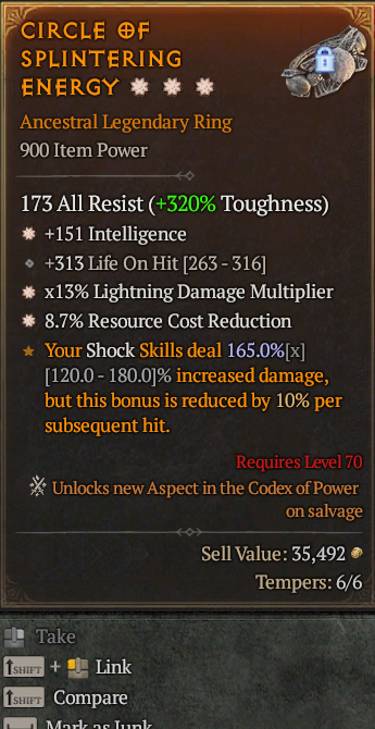 Legendary Ring Int(GA) Lightning Multi(GA) RCR// S13 24/7 Online Acc#1C3510