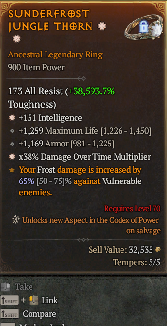 Legendary Ring Int(GA) DoT Multi(GA) // S13 24/7 Online Acc#1C424