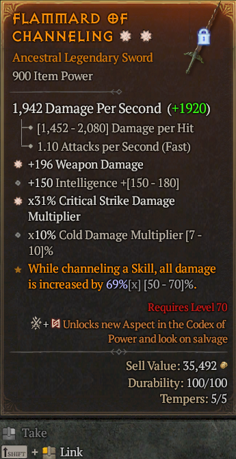 Legendary Sword Weapon Dmg(GA) CDM(GA) // S13 24/7 Online Acc#1C432