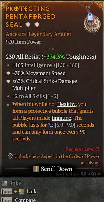 Legendary Amulet MS(GA) CDM(GA) // S13 24/7 Online Acc#1C436