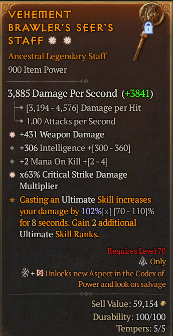 Legendary Staff Weapon Dmg(GA) CDM(GA) // S13 24/7 Online Acc#1C448