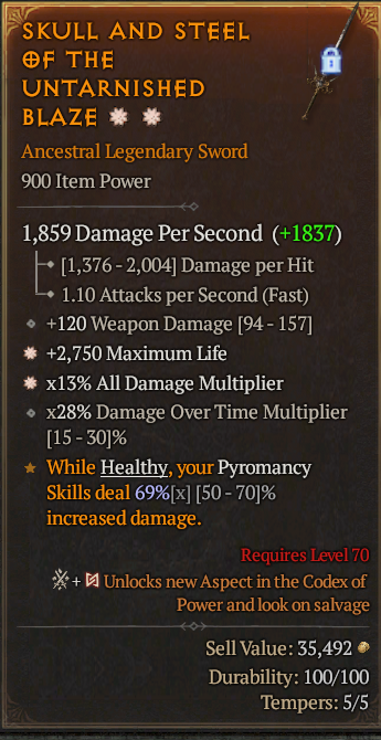 Legendary Sword Life/HP(GA) AD(GA) // S13 24/7 Online Acc#1C454