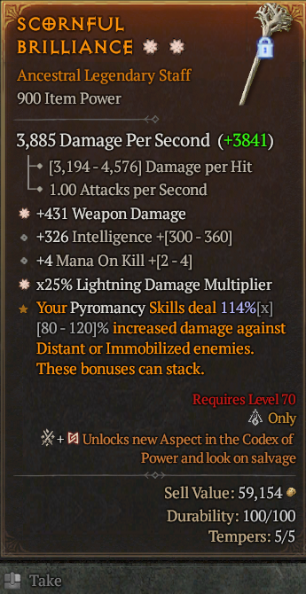Legendary Staff Weapon Dmg(GA) Int(GA) Lightning Multi// S13 24/7 Online Acc#1C521