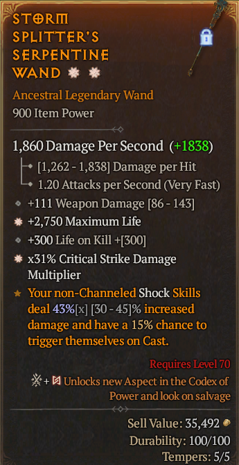Legendary Wand Life/HP(GA) CDM(GA) // S13 24/7 Online Acc#1C526