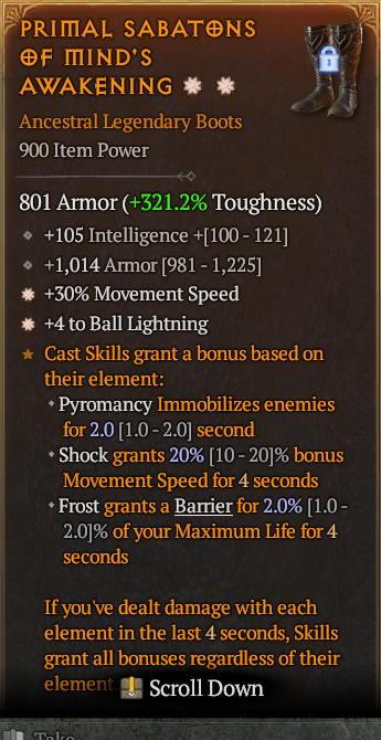 Legendary Boots MS(GA) Ball Lightning(GA) // S13 24/7 Online Acc#1C529