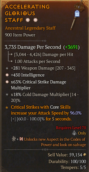Legendary Staff Int(GA) CDM(GA) // S13 24/7 Online Acc#1C537