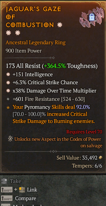 Legendary Ring Int(GA) CC(GA) DoT Multi// S13 24/7 Online Acc#1C549