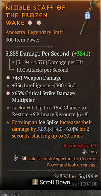 Legendary Staff Weapon Dmg(GA) CDM(GA) // S13 24/7 Online Acc#1C621
