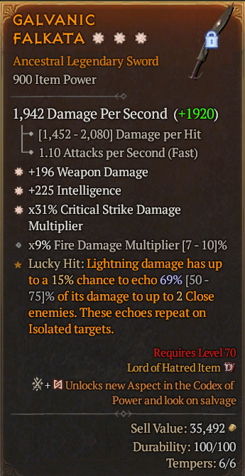 Legendary Sword Weapon Dmg(GA) Int(GA) CDM// S13 24/7 Online Acc#1C631