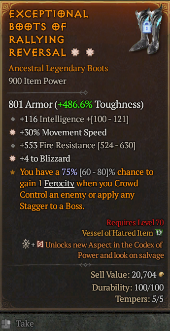Legendary Boots MS(GA) Blizzard(GA) // S13 24/7 Online Acc#1C654