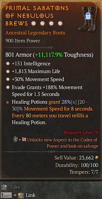 Legendary Boots Int(GA) Life/HP(GA) MS// S13 24/7 Online Acc#1C656