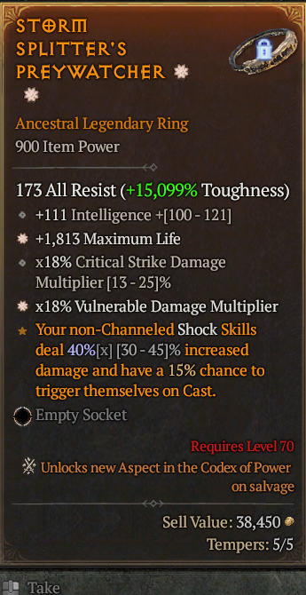 Legendary Ring Vuln Multi(GA) (GA) // S13 24/7 Online Acc#1C719