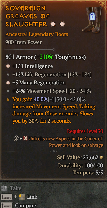 Legendary Boots Int(GA) (GA) // S13 24/7 Online Acc#1C7210