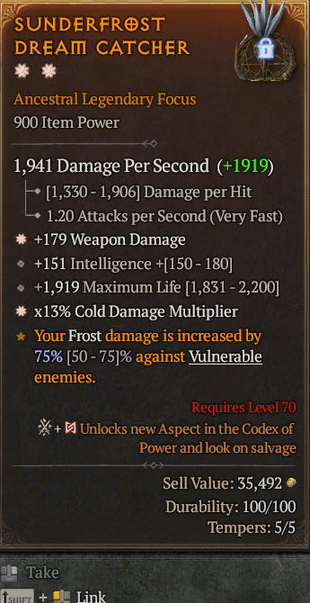 Legendary Focus Weapon Dmg(GA) Cold Multi(GA) // S13 24/7 Online Acc#1C739