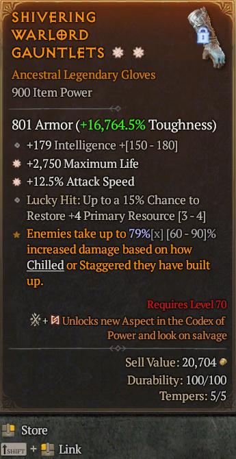 Legendary Gloves Life/HP(GA) IAS/AS(GA) // S13 24/7 Online Acc#1-King12