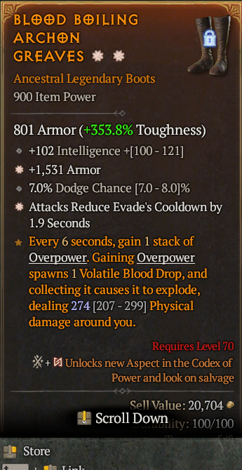Legendary Boots Armor(GA) Evade Reduct(GA) // S13 24/7 Online Acc#1-King13