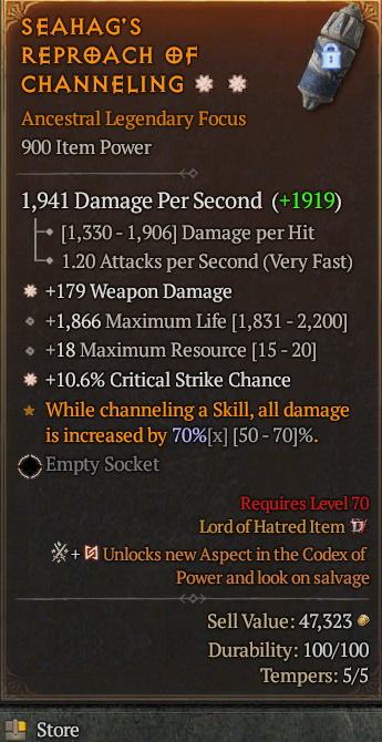 Legendary Focus Weapon Dmg(GA) CC(GA) // S13 24/7 Online Acc#1-King23