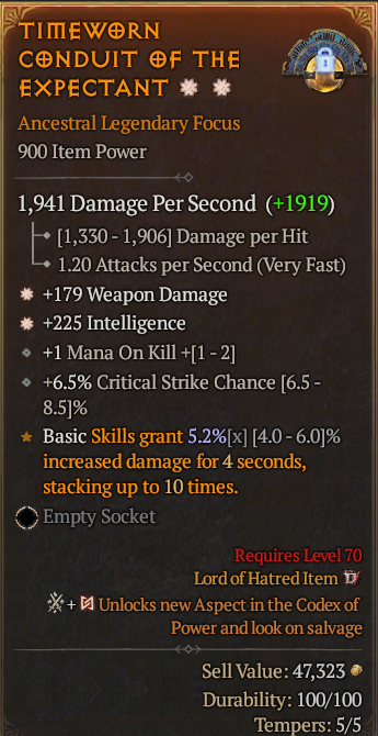 Legendary Focus Weapon Dmg(GA) Int(GA) CC// S13 24/7 Online Acc#1-King25