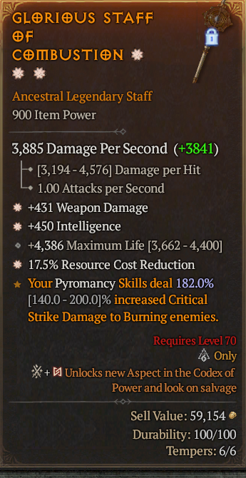 Legendary Staff Weapon Dmg(GA) Int(GA) RCR// S13 24/7 Online Acc#1-King32