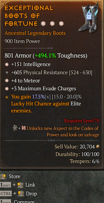 Legendary Boots Int(GA) Meteor(GA) Evade// S13 24/7 Online Acc#1-King36